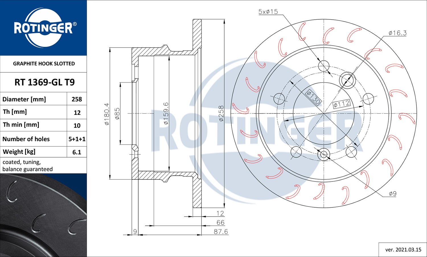 ROTINGER Féktárcsa, mind RT1369-GLT9_ROT